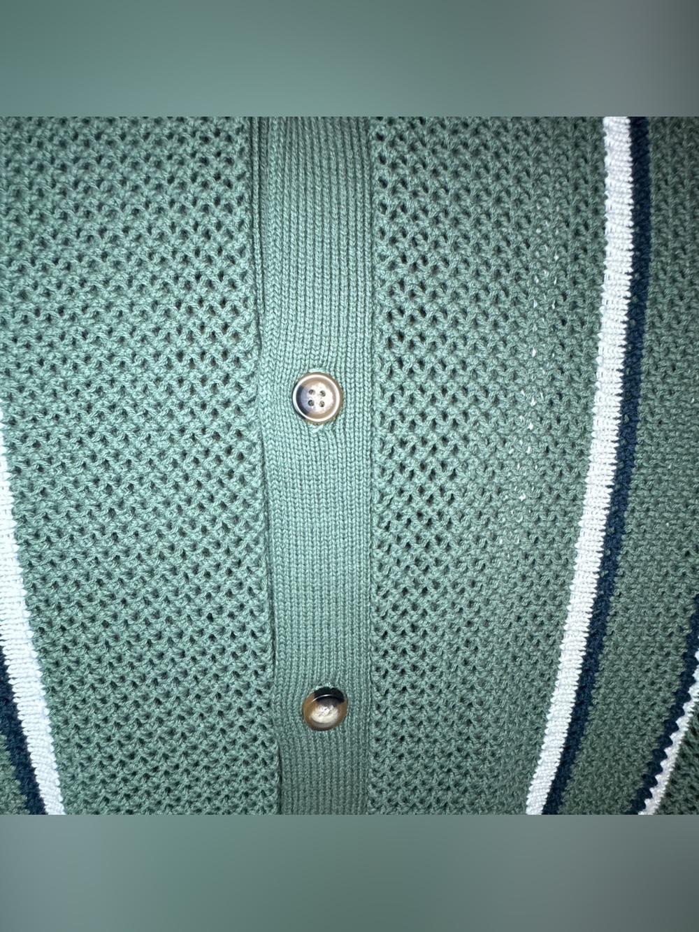 NWOT Lucky Brand Stripe Button Front Sweater - Picture 11 of 16